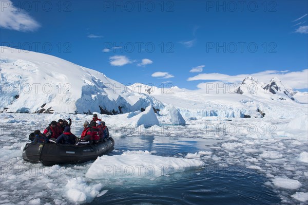 Tourists in a zodiac