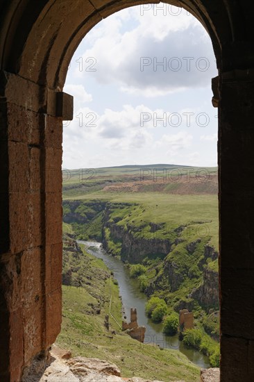 Historic bridge pillars on the Arpa River or Arpa Cayi