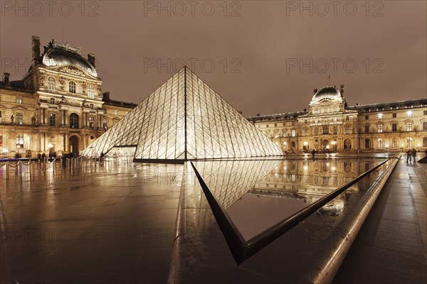 Glass pyramid at the Louvre Museum