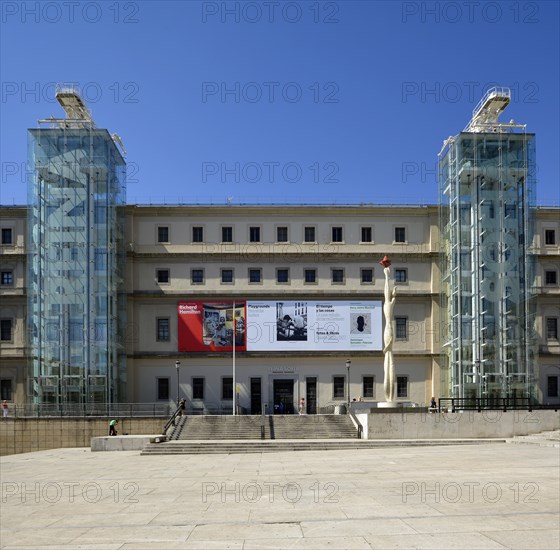 Glass elevators at the main entrance