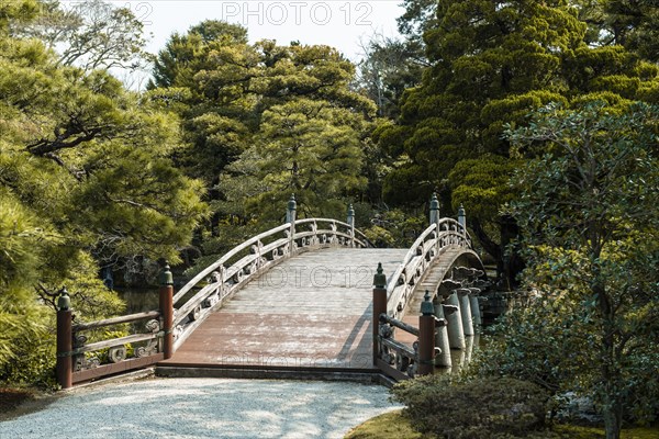 Garden with bridge