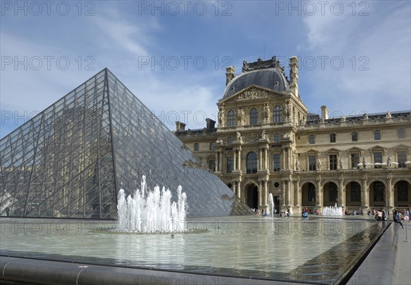 Musee du Louvre with the pyramid