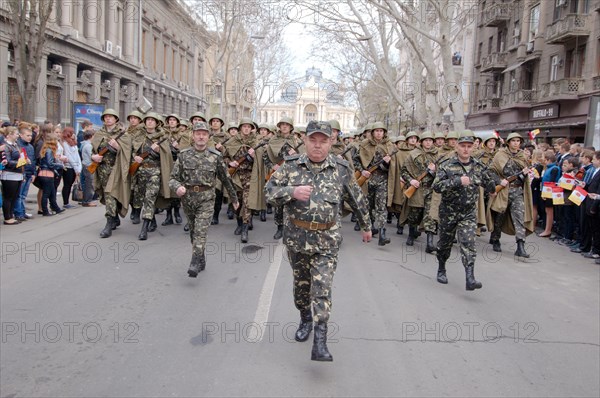 Parade commemorating the liberation of Odessa from the Nazis