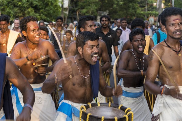 Drummers at a temple festival