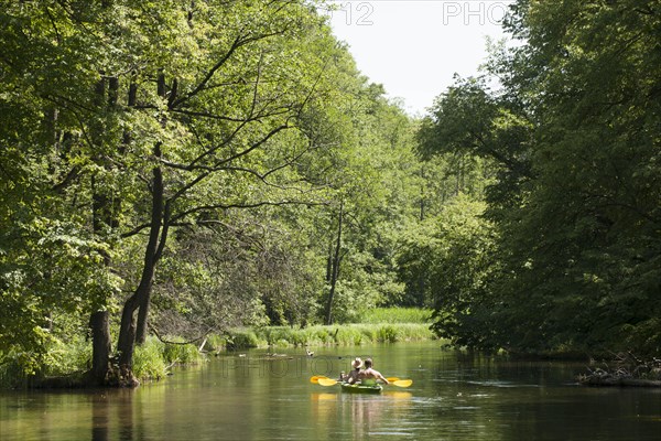Paddlers on the Krutynia River
