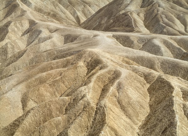 Eroded badlands in the Gower Gulch seen from Zabriskie Point