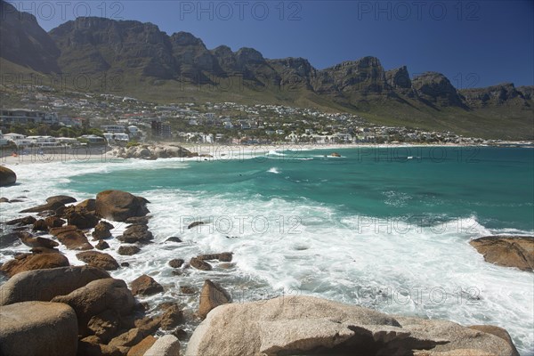 Twelve Apostles Mountain Range and the beach of Camps Bay