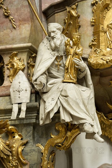 Figure of St. Korbinian with Altotting Madonna