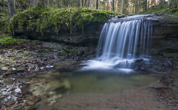 Waterfall on a tributary of the Taugl river