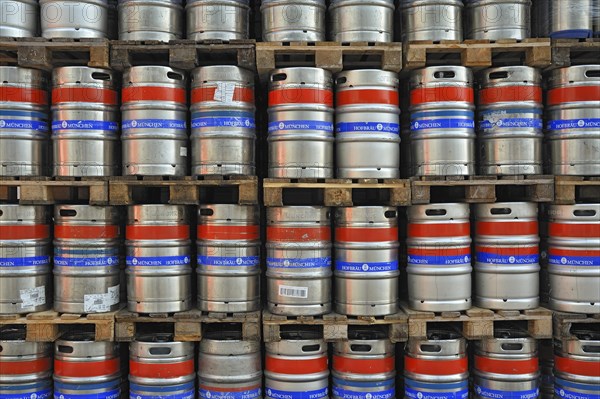 Metal beer kegs