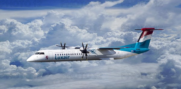 Luxair De Havilland Canada DHC-8-402Q Dash 8 in flight