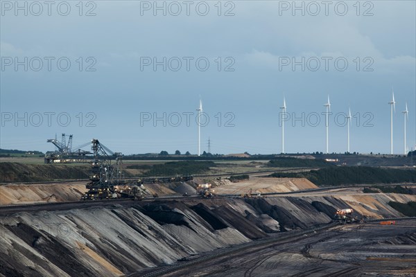 Wind farm and open-cast lignite mining