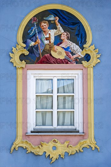 Window with stucco and Luftlmalerei