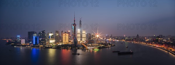 Skyline Financial District with Oriental Pearl Tower