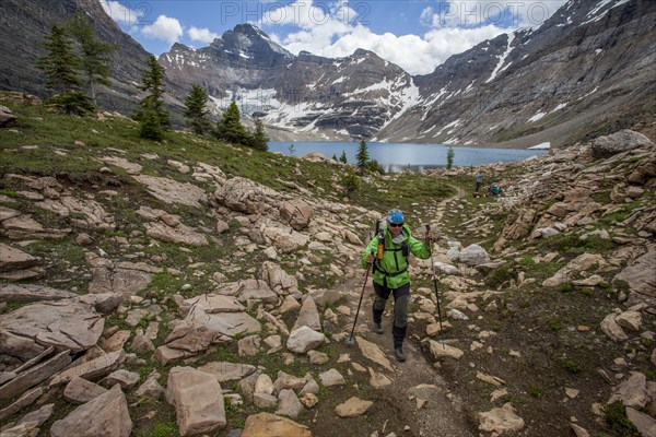 Hiker at Lake McArthur