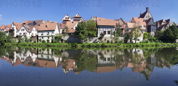 Historic centre with the Town Hall on the Enz River