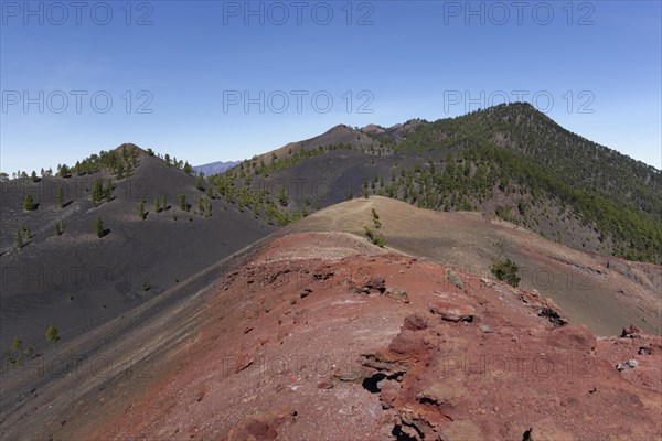 View from the crater rim of the volcano San Martin to the north