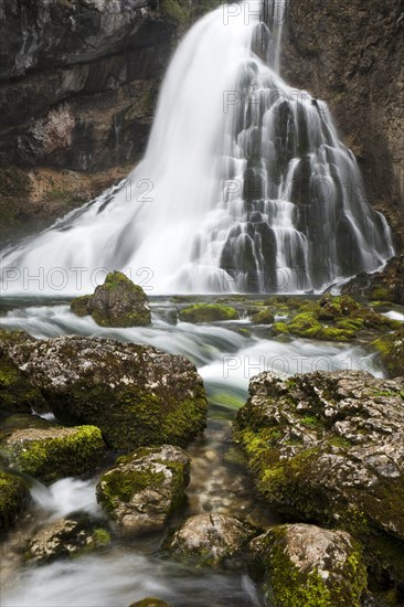 Brook with moss-covered stones