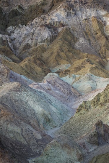 The colorful rocks of the Artist's Palette at dusk