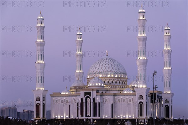 Nur-Astana Mosque at dusk