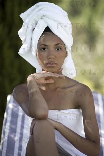 Woman enjoying a wellness and spa treatment