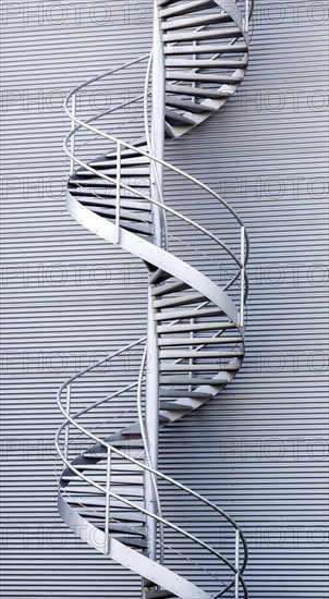 Spiral staircase made of steel