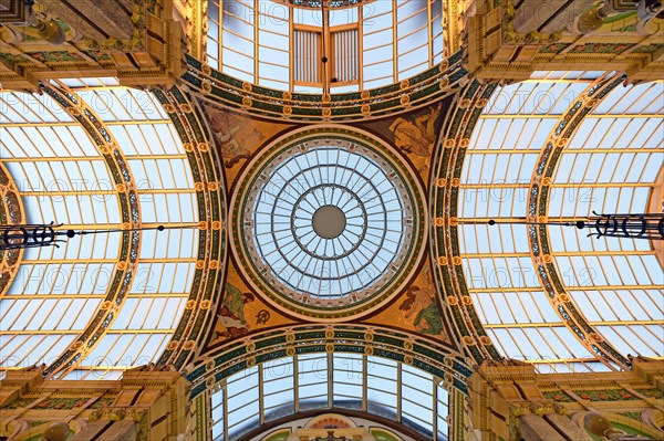 Glass rose window of the County Arcade