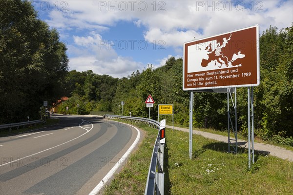 Commemorative sign on the inner German border between Stapelburg and Eckertal