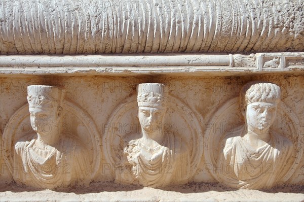 Bas-relief on a sarcophagus