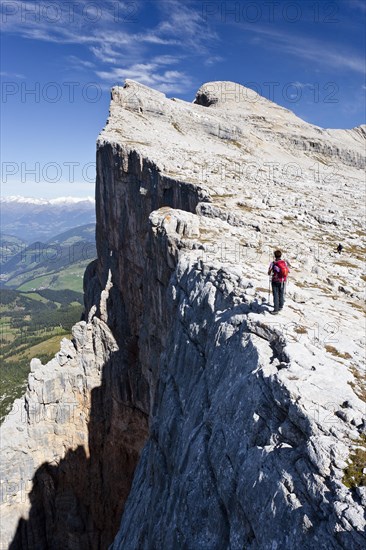 Climber on the Kreuzkofelscharte