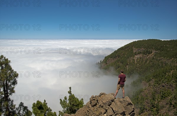 Hiker enjoying the view of the Teide National Park