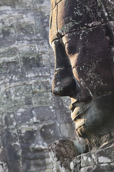 Stone face of Avalokiteshvara