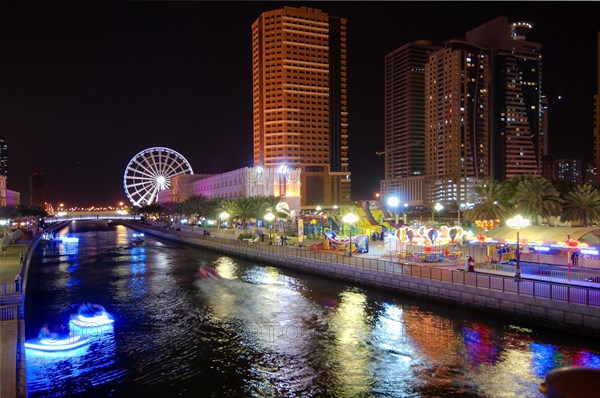 Embankment at night