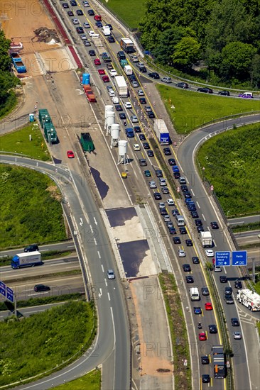 Construction site along the A59 motorway