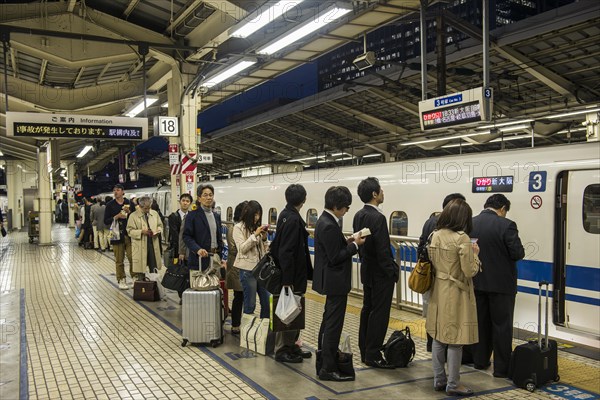 Passengers waiting in line