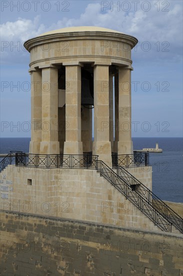 Siege Bell Monument commemorating people who lost their lives in World War II