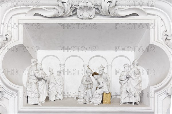 Passion scene with baroque stucco figures by Giacomo Serpotta