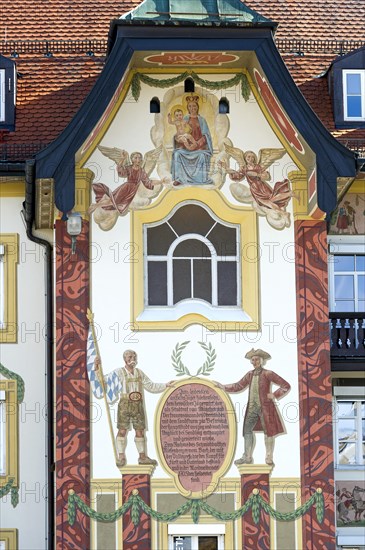 Lueftlmalerei wall painting on the Marienstift