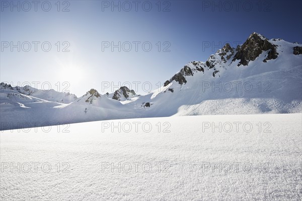 Snowy mountain landscape