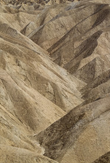 Eroded badlands in the Gower Gulch seen from Zabriskie Point