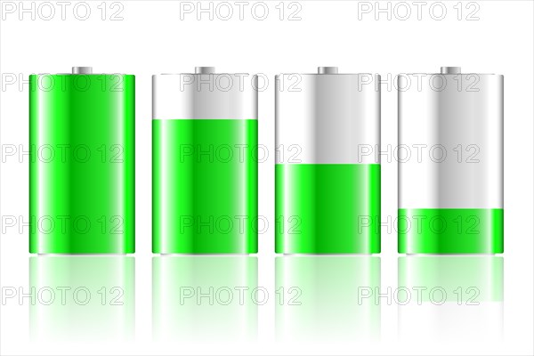 Batteries with different levels of charge