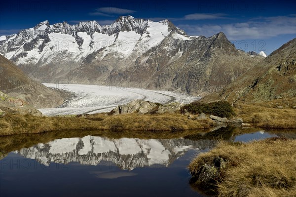 Mountain lake on Bettmerhorn Mountain