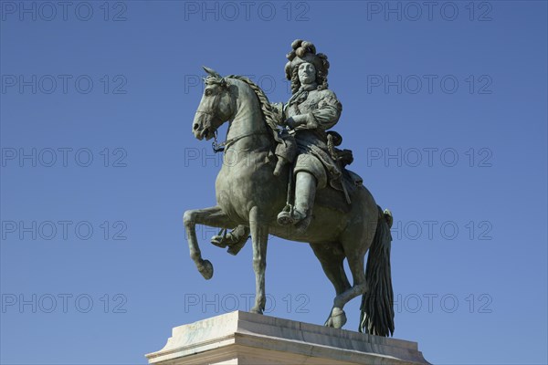 Equestrian statue of the Sun King Louis XIV