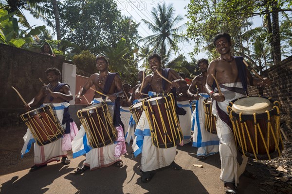 Drummers at a temple festival