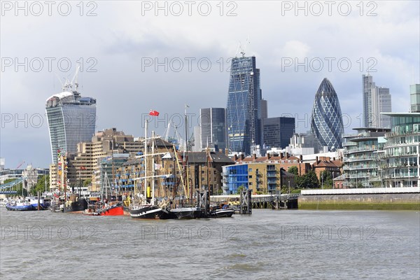 London skyline on the River Thames