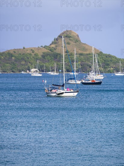 Sailing yachts in Rodney Bay