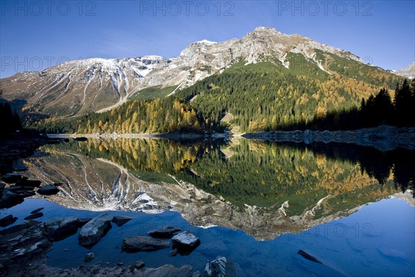 The Obernberg Tribulaun reflected in Obernberger See