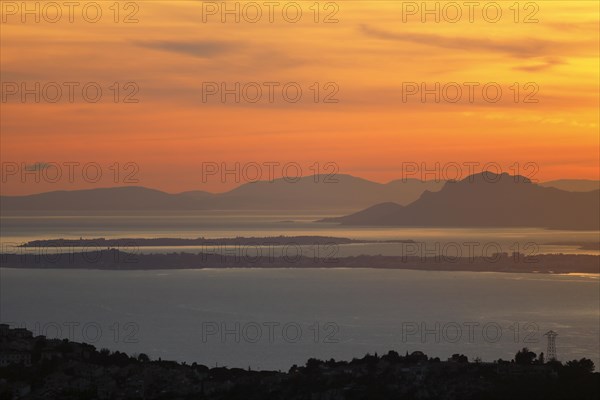 Sunset over the Esterel Mountains