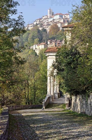 View from Chapel XI towards the Sanctuary of Santa Maria del Monte