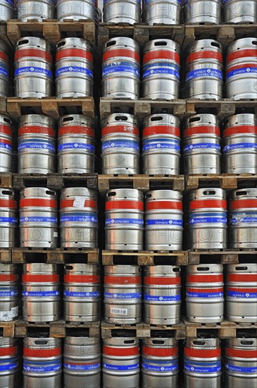 Metal beer kegs